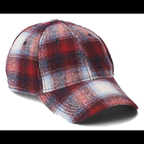 Gap Kids Limited Edition Pendleton Red Plaid Logo Baseball Cap Hat Sz S//M NWT